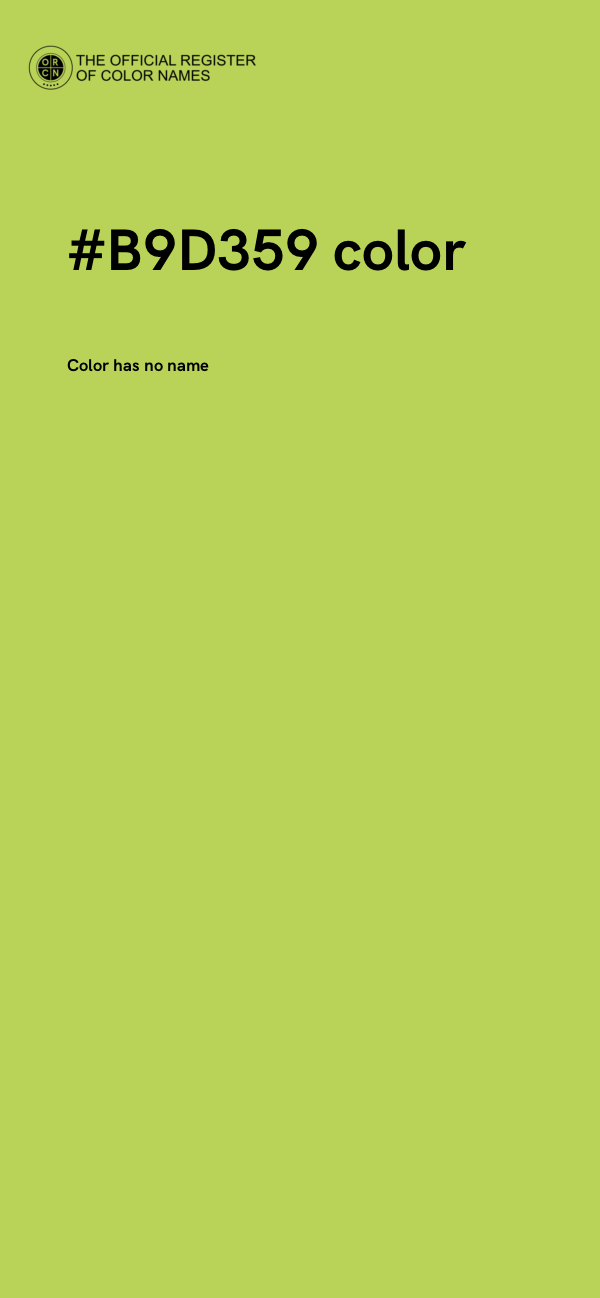 #B9D359 color image