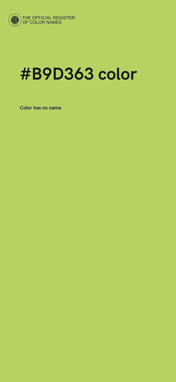 #B9D363 color image