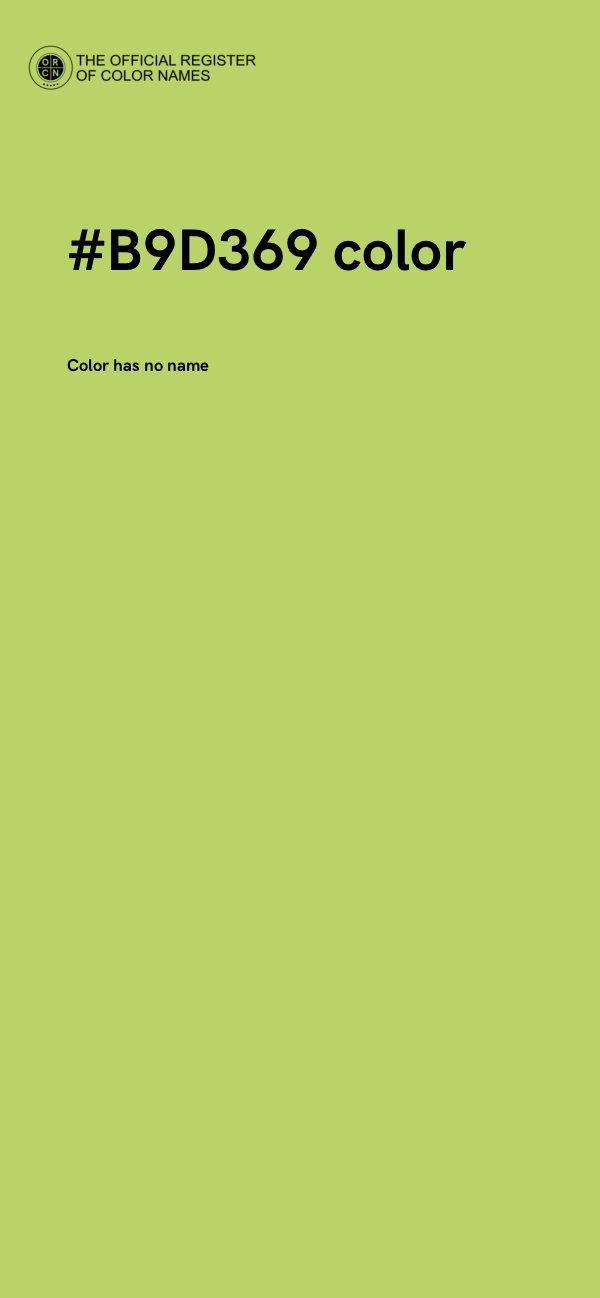 #B9D369 color image