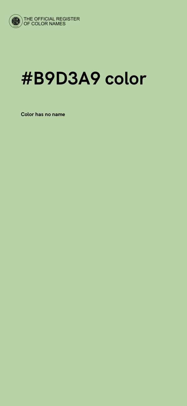 #B9D3A9 color image