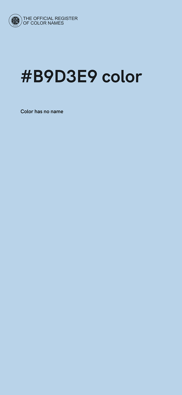 #B9D3E9 color image