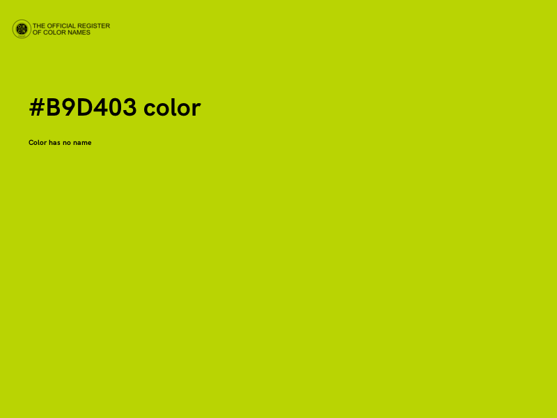 #B9D403 color image