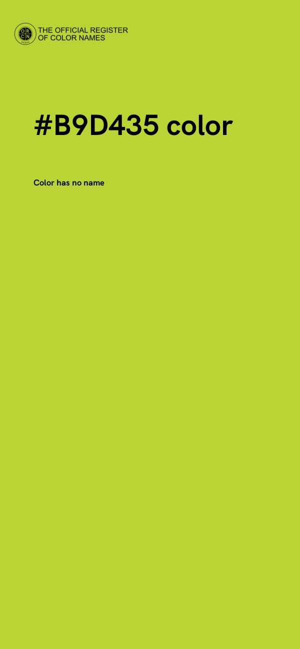 #B9D435 color image