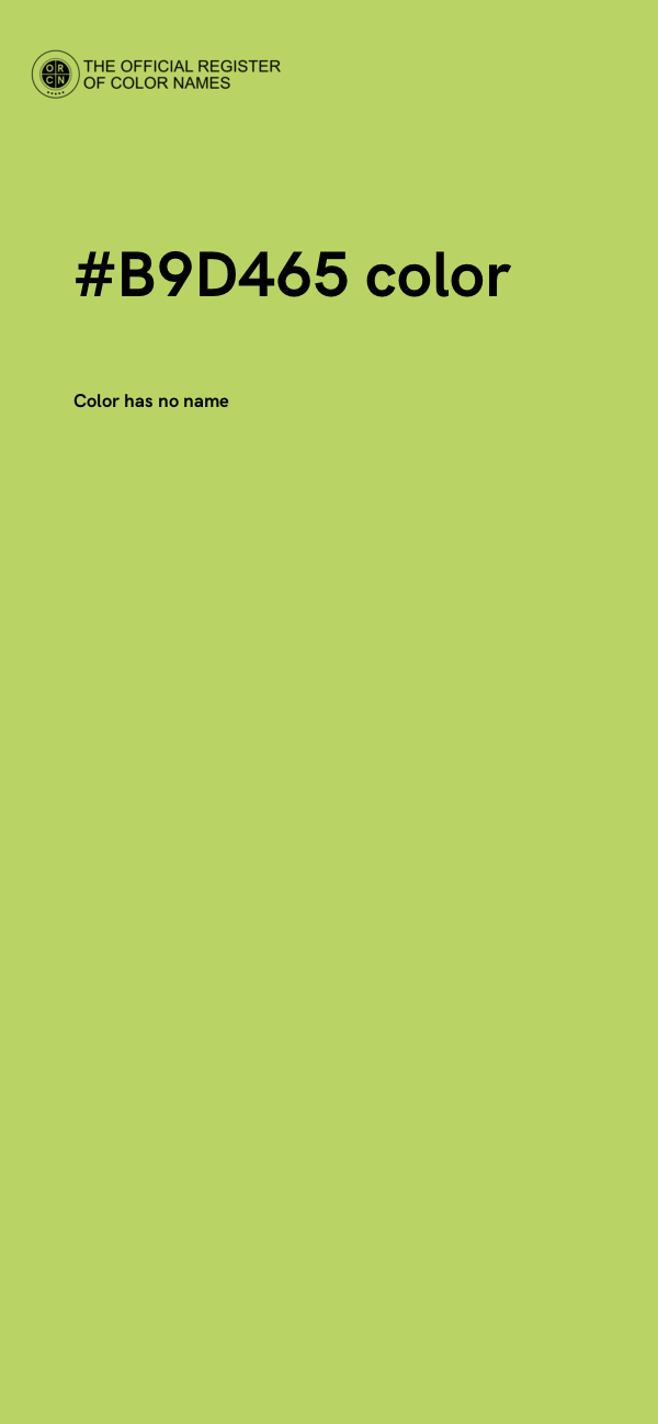 #B9D465 color image