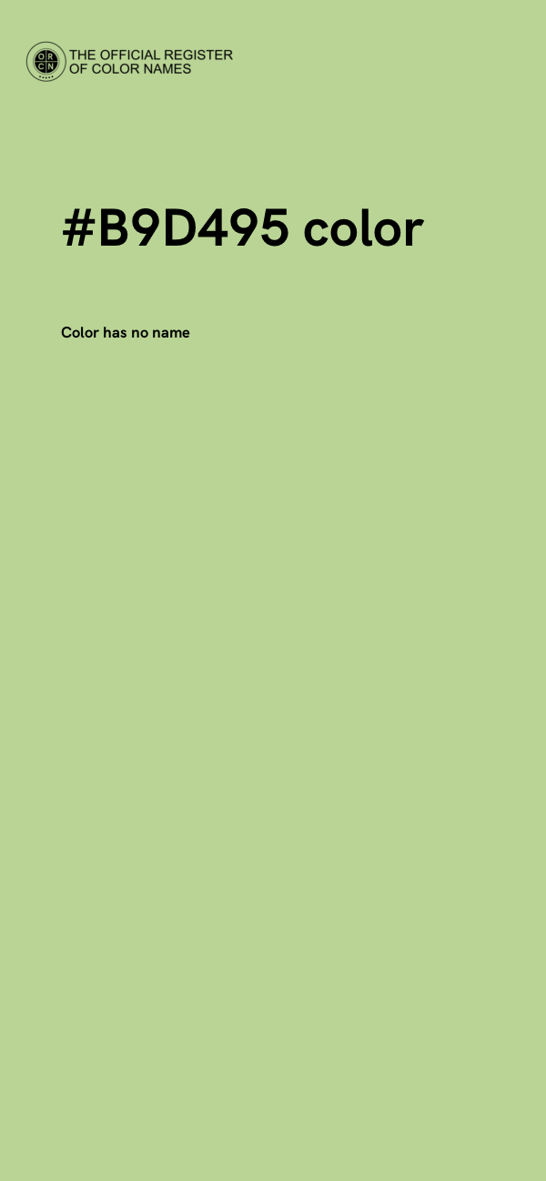 #B9D495 color image