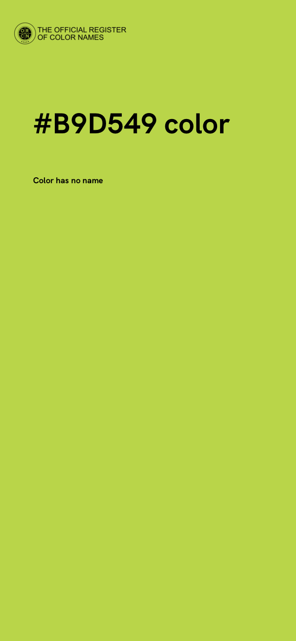 #B9D549 color image