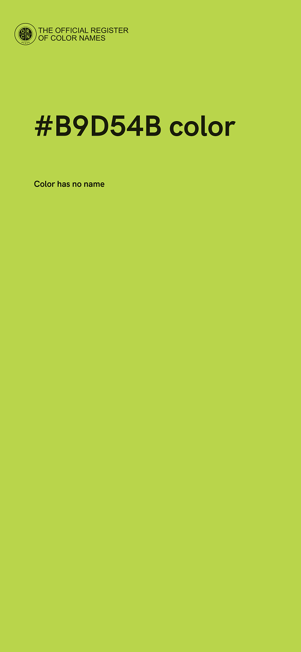#B9D54B color image