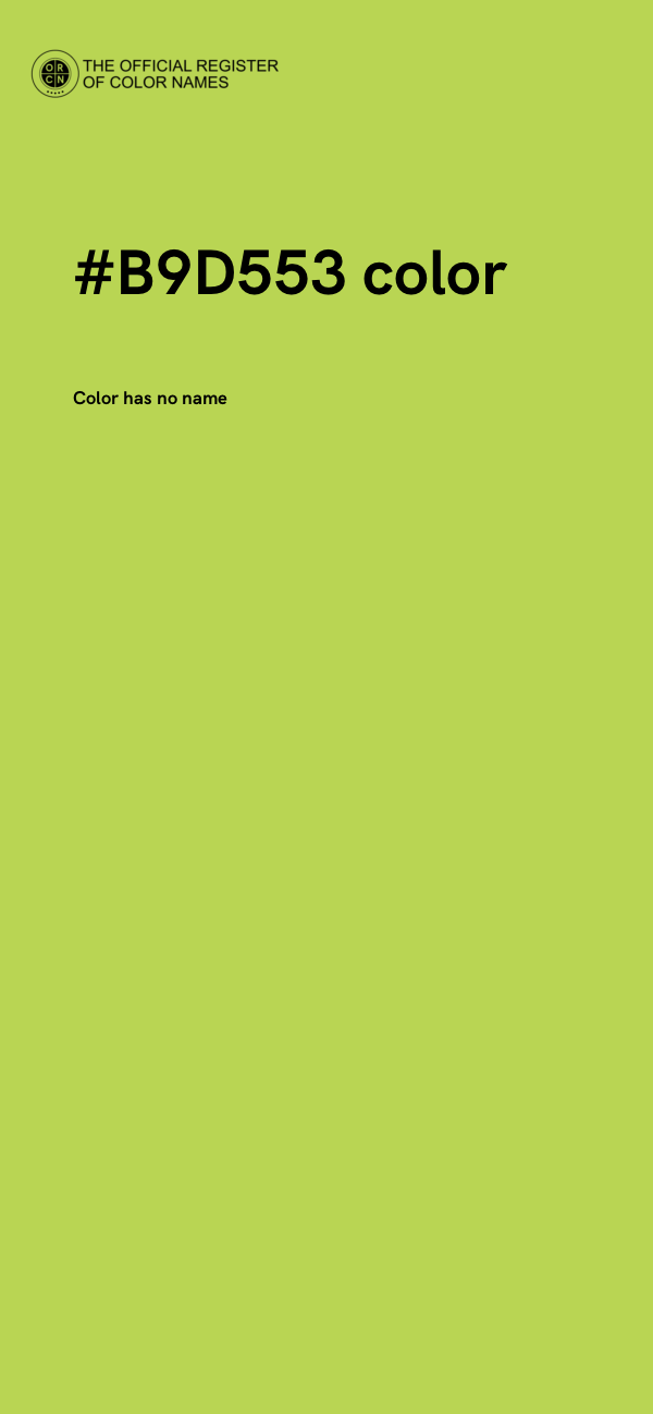 #B9D553 color image