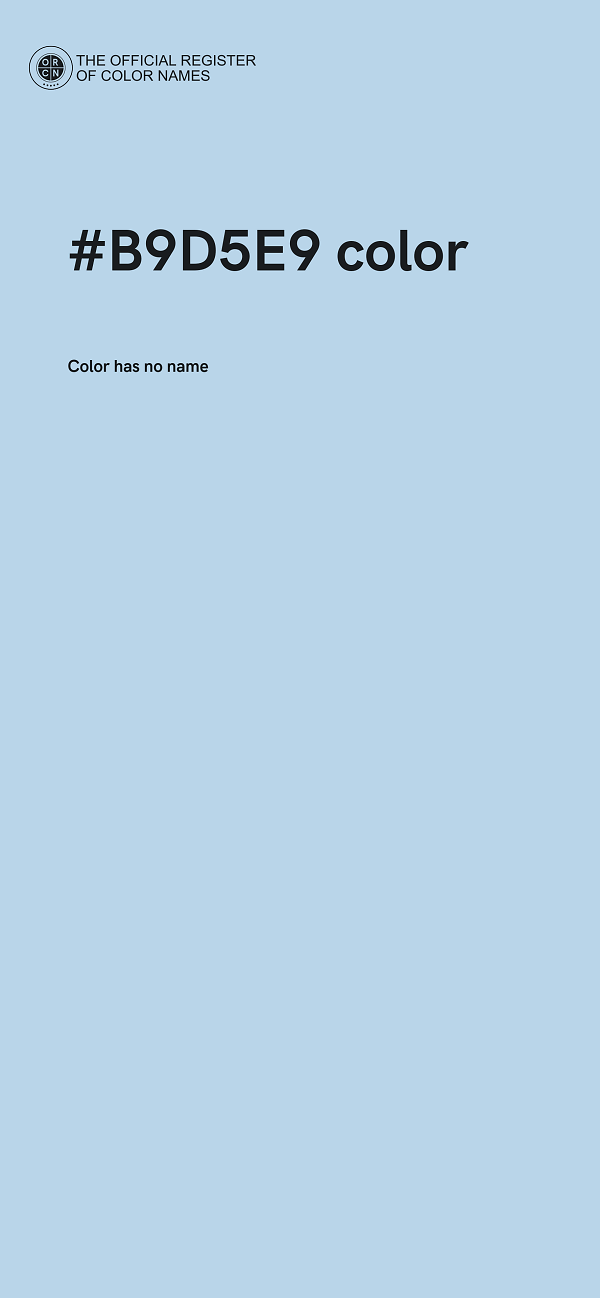 #B9D5E9 color image
