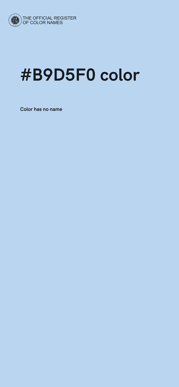 #B9D5F0 color image
