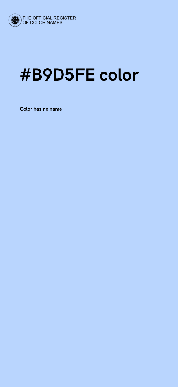#B9D5FE color image