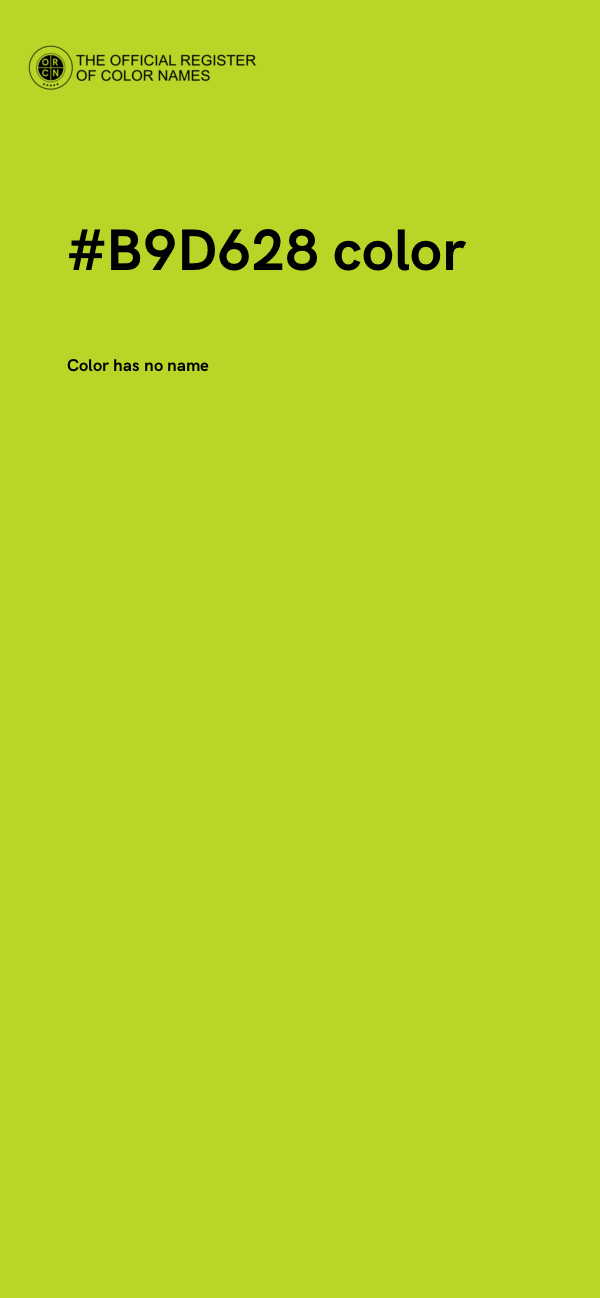 #B9D628 color image