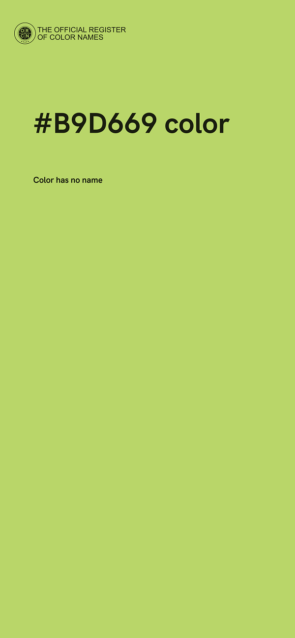 #B9D669 color image