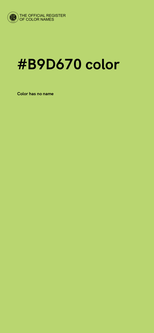 #B9D670 color image