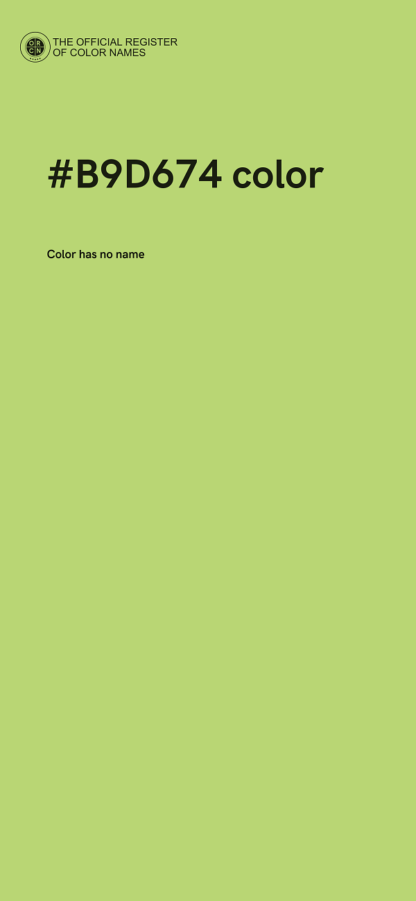 #B9D674 color image