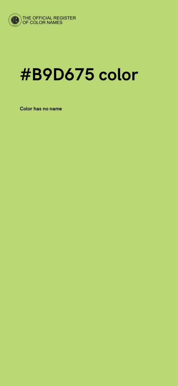#B9D675 color image