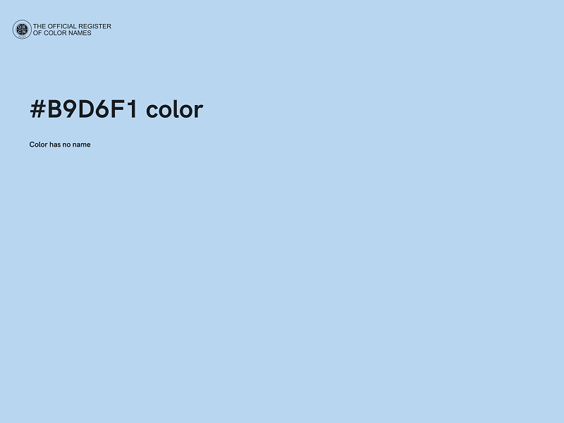 #B9D6F1 color image