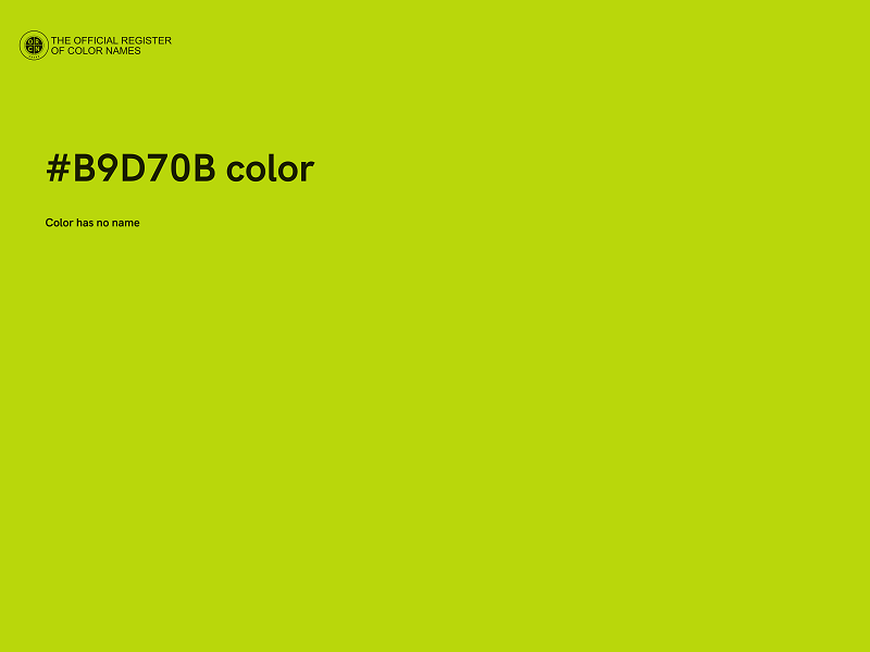 #B9D70B color image