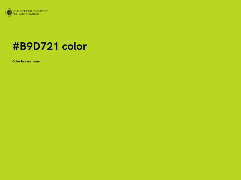 #B9D721 color image