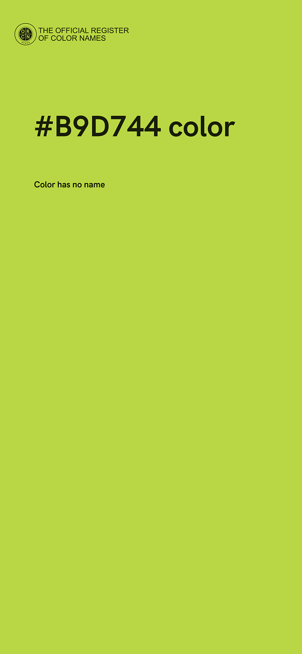 #B9D744 color image