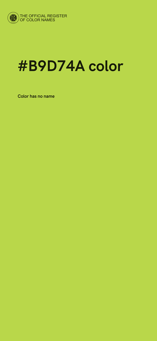 #B9D74A color image