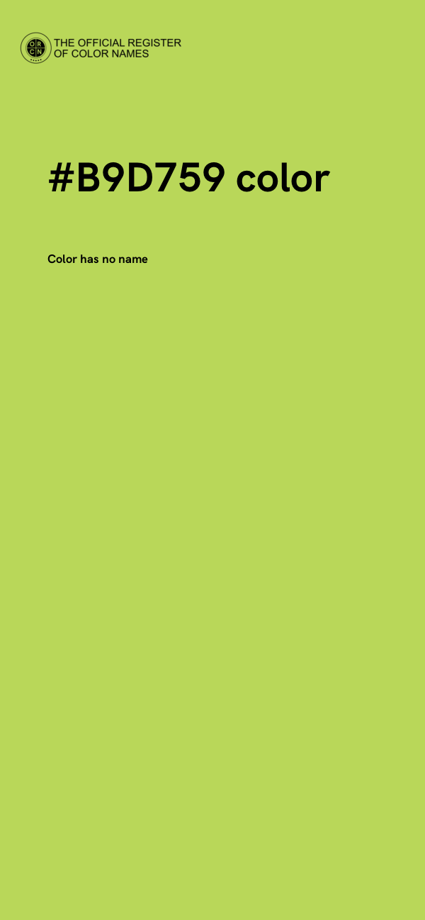 #B9D759 color image