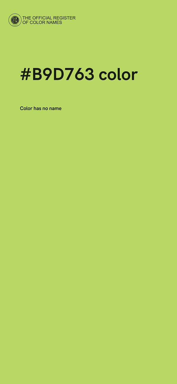 #B9D763 color image
