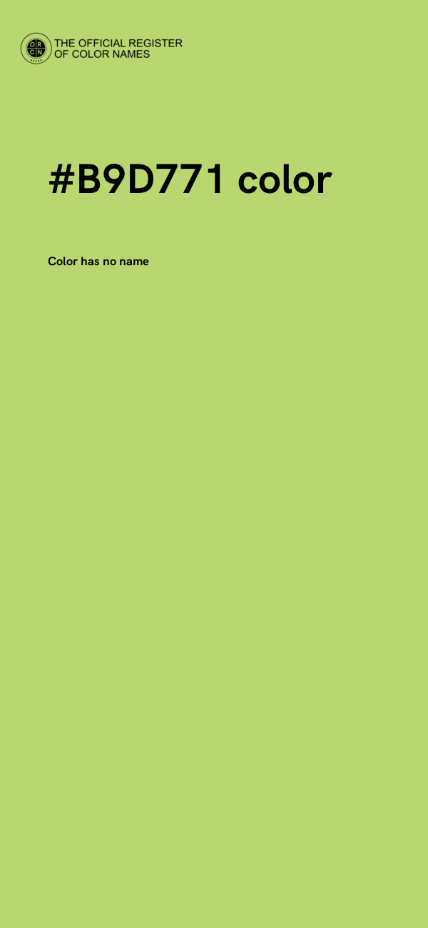 #B9D771 color image