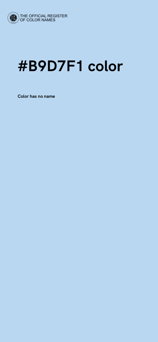 #B9D7F1 color image
