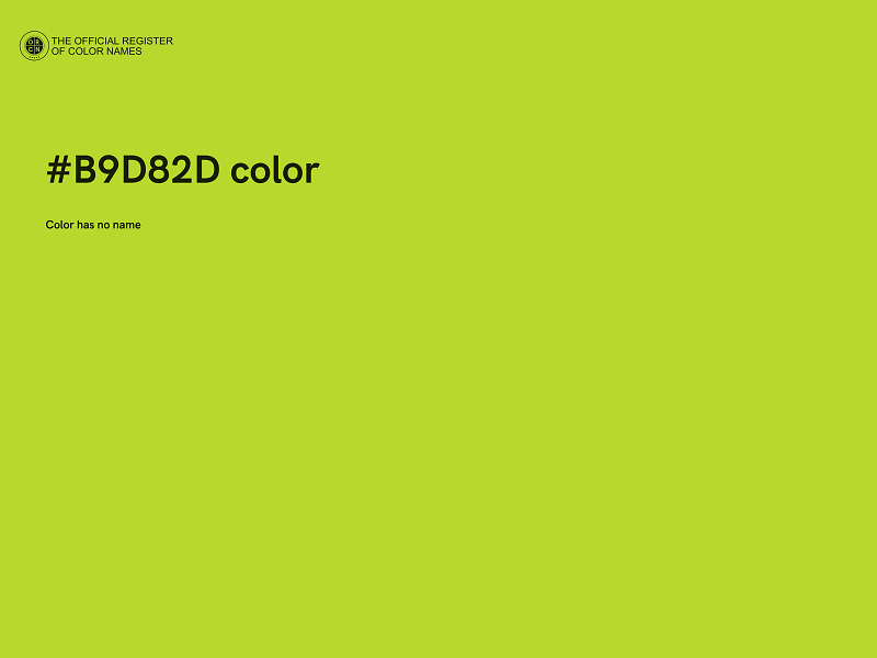 #B9D82D color image