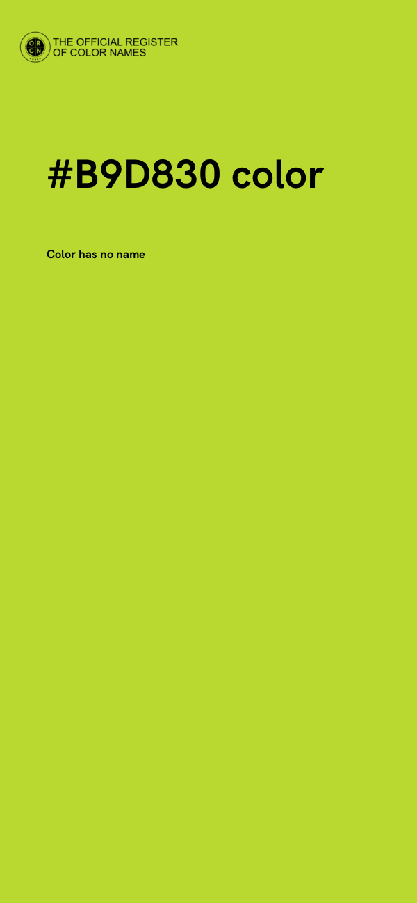 #B9D830 color image