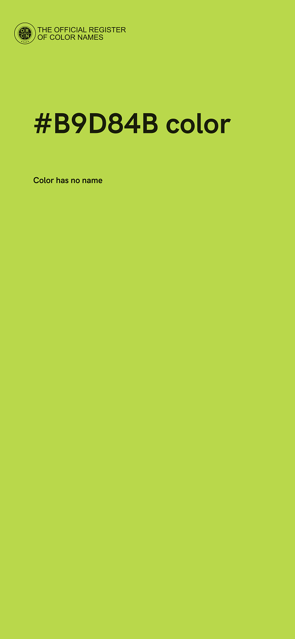#B9D84B color image