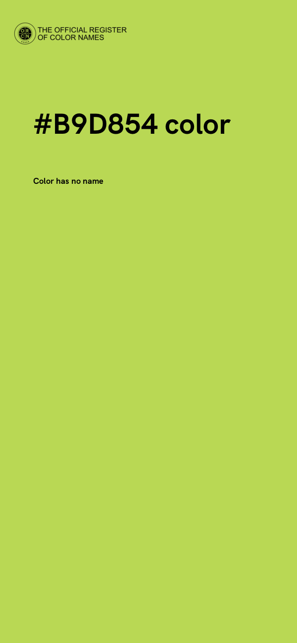 #B9D854 color image