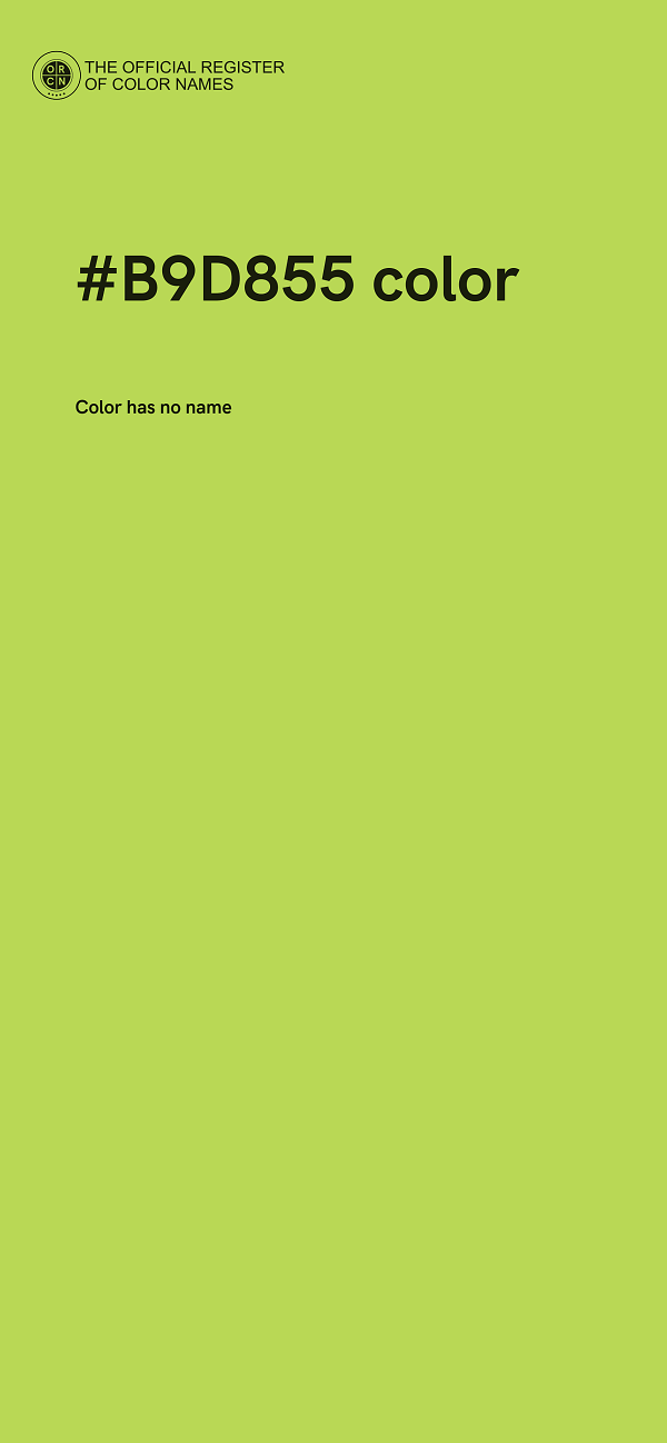 #B9D855 color image