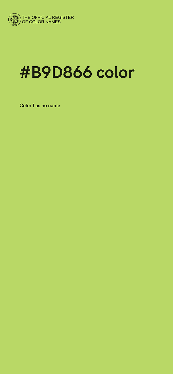 #B9D866 color image