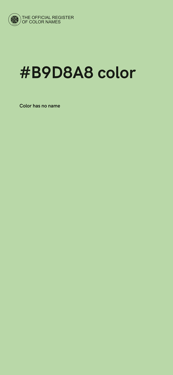 #B9D8A8 color image
