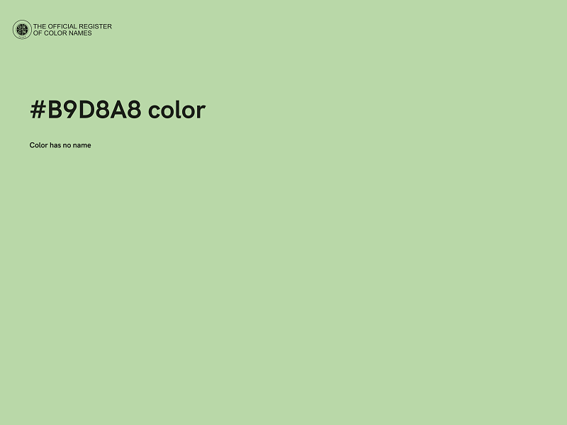 #B9D8A8 color image