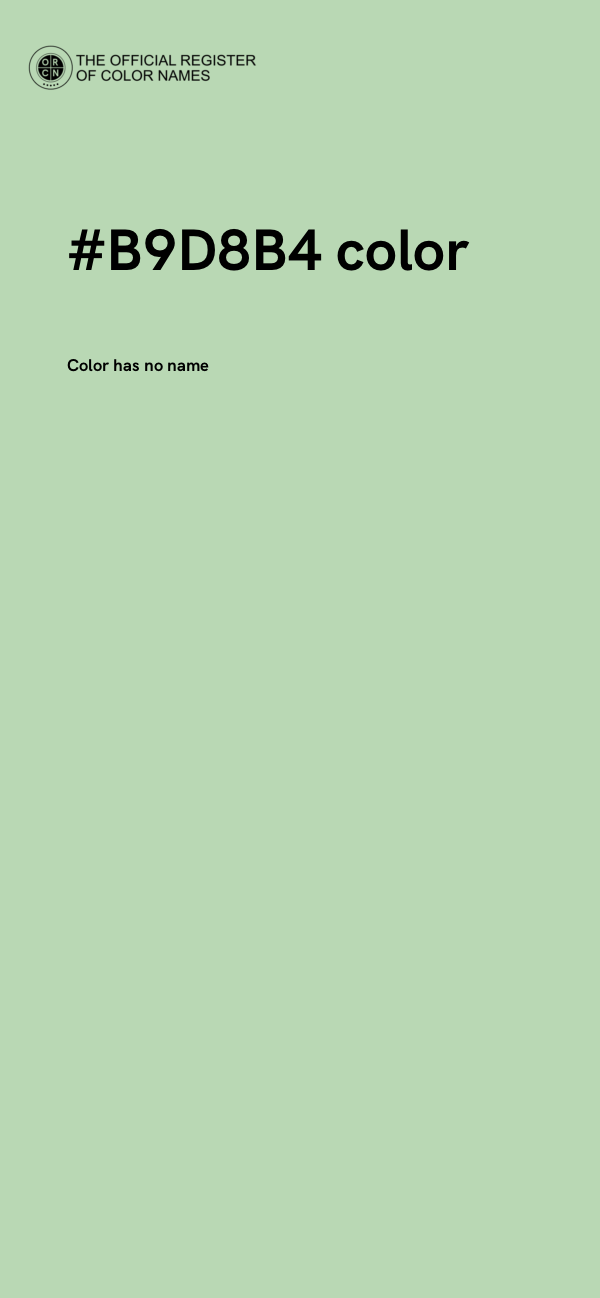 #B9D8B4 color image