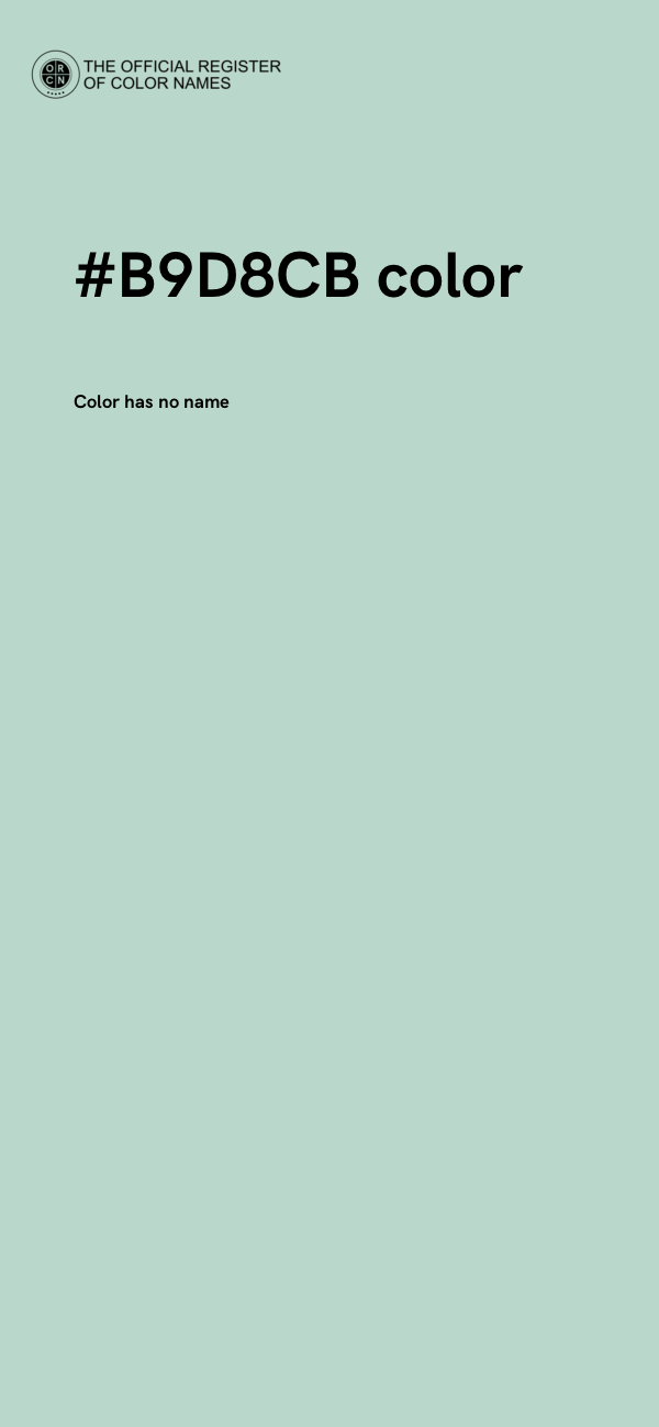 #B9D8CB color image
