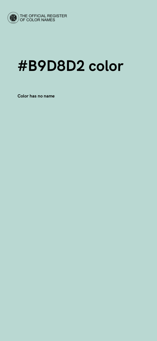 #B9D8D2 color image