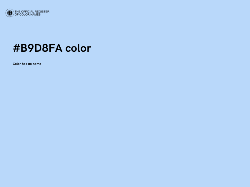 #B9D8FA color image
