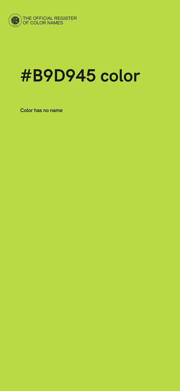 #B9D945 color image