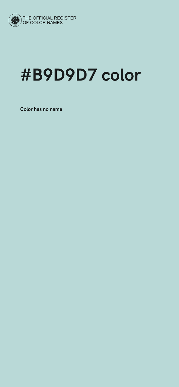 #B9D9D7 color image