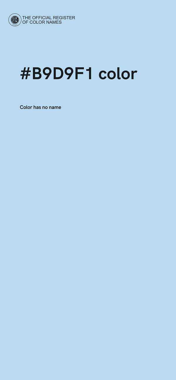 #B9D9F1 color image
