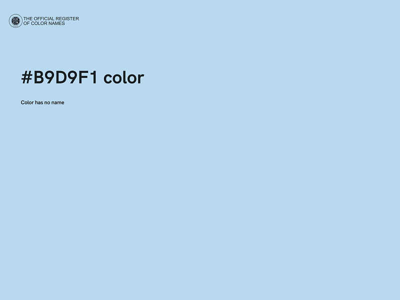 #B9D9F1 color image