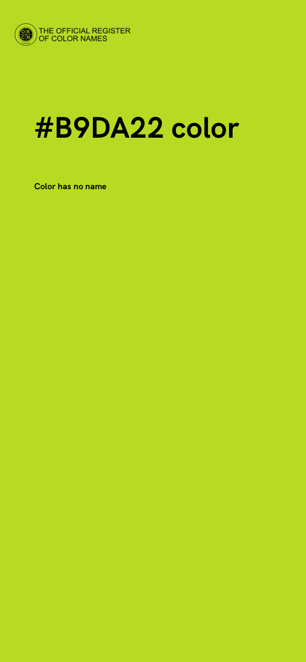 #B9DA22 color image