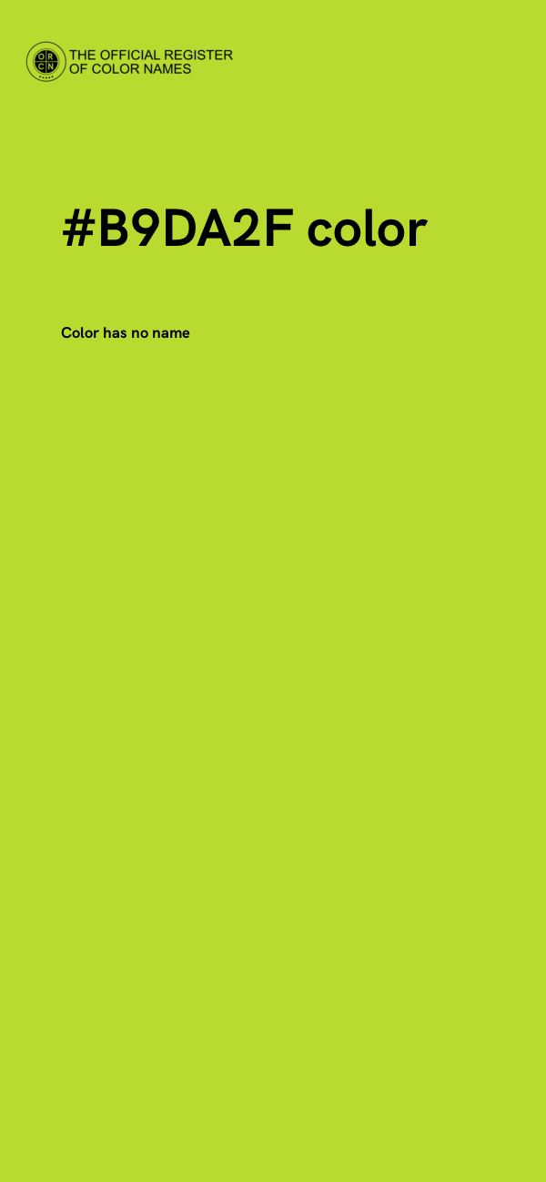 #B9DA2F color image