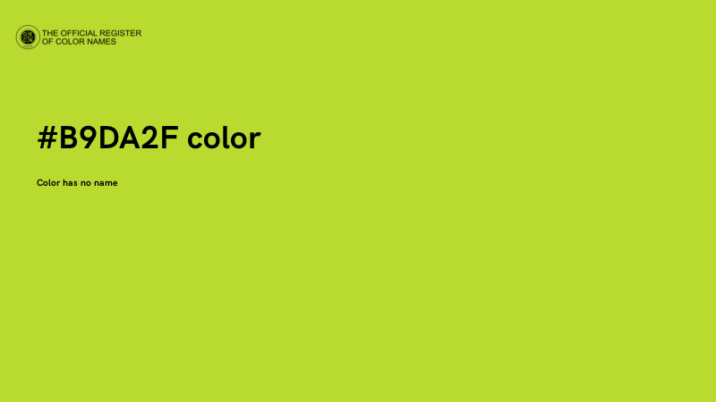 #B9DA2F color image
