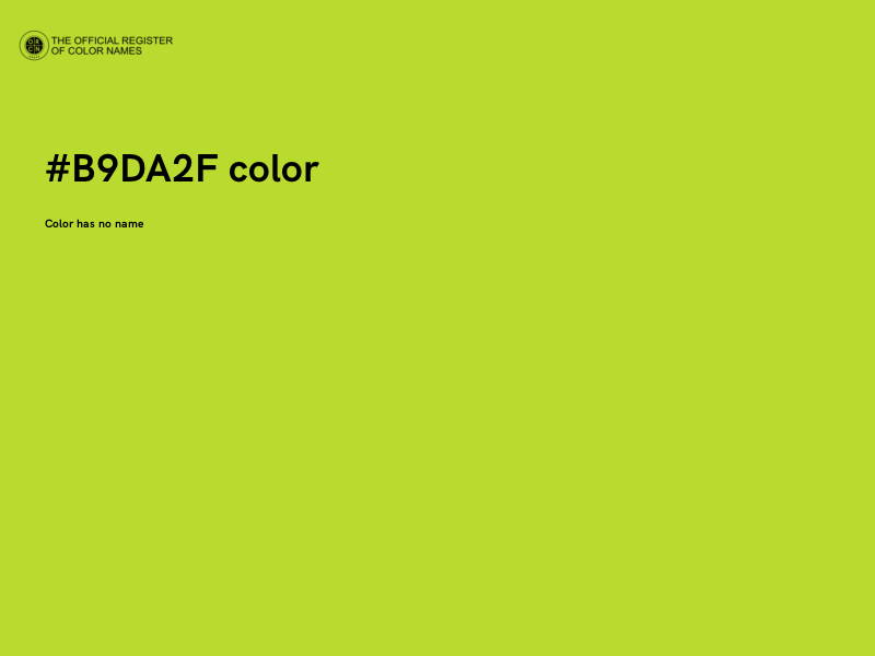 #B9DA2F color image