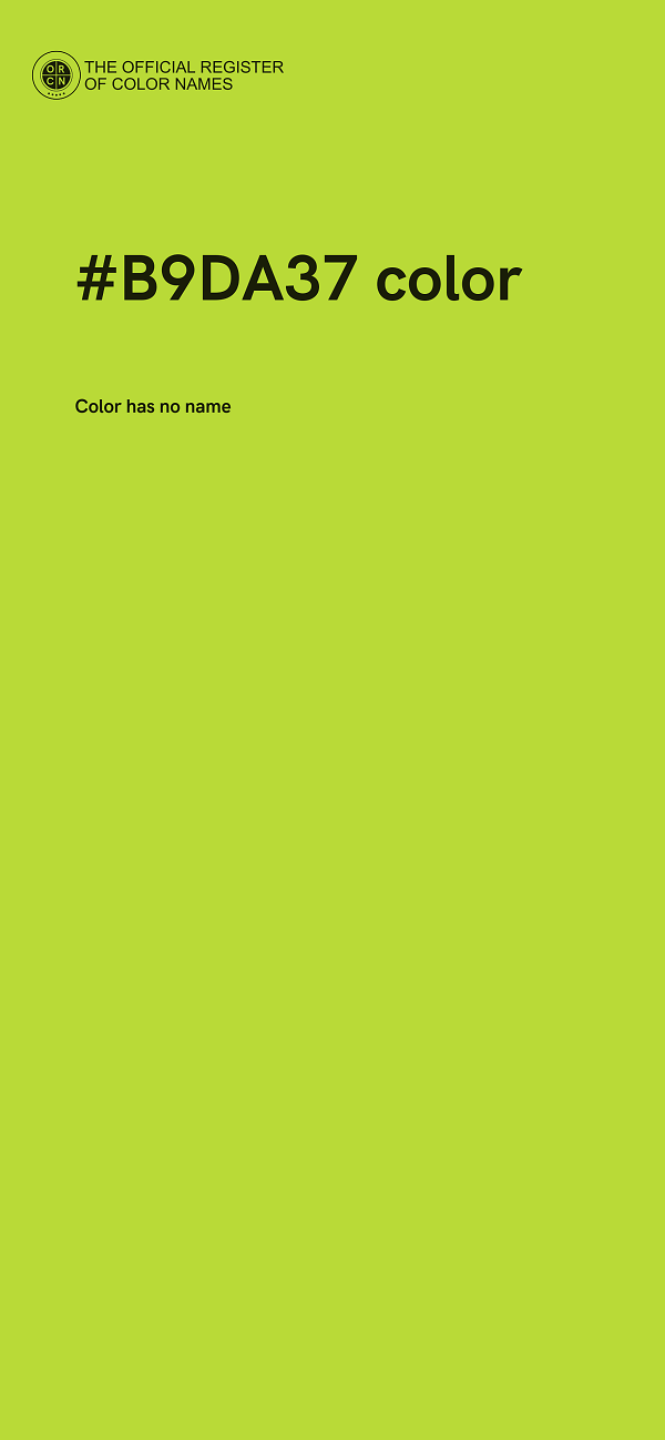 #B9DA37 color image
